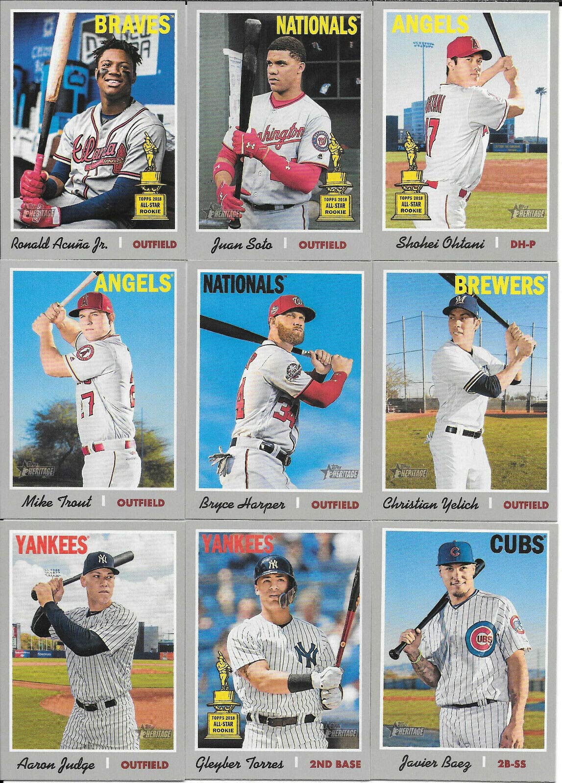 2019 Topps Heritage Baseball Complete Base Set 400 Cards