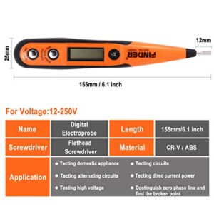 Finder Digital Voltage Tester Pen 12V-220V DC & AC Voltage Detector Intelligent Induction Electroprobe for Home Appliance Repairing and Detection