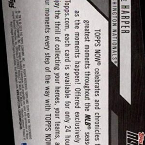 2019 Topps 2018 Topps Now Review Baseball #TN-6 Bryce Harper Official MLB Trading Card By Topps