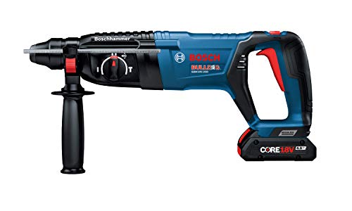 BOSCH GBH18V-26DK15 18V EC Brushless SDS-plus® Bulldog™ 1 In. Rotary Hammer Kit with (1) CORE18V® 4 Ah Advanced Power Battery