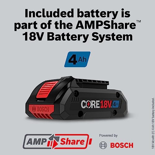 BOSCH GBH18V-26DK15 18V EC Brushless SDS-plus® Bulldog™ 1 In. Rotary Hammer Kit with (1) CORE18V® 4 Ah Advanced Power Battery