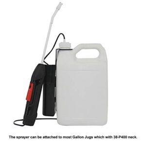 Battery Operated Versatile and Multi-Purpose Foldable Power Sprayer with Holster Easily attaching to Most Available Gallon Jugs Having 38-SP400 Neck for Gardening,Cleaning and Disinfecting