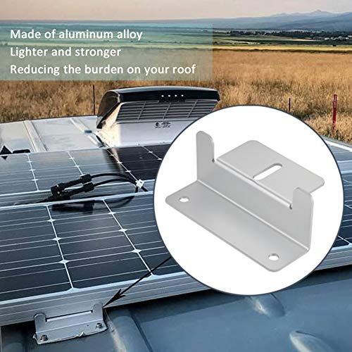 AOOHOOA Solar Panel Mounting Z Brackets Kit with Nuts and Bolts for RV Camper,Boat,Wall and Other Off Gird Roof Installation,A Set of 4 Units (4 Set)