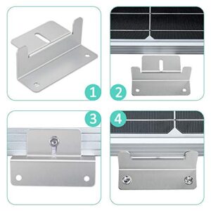 AOOHOOA Solar Panel Mounting Z Brackets Kit with Nuts and Bolts for RV Camper,Boat,Wall and Other Off Gird Roof Installation,A Set of 4 Units (4 Set)