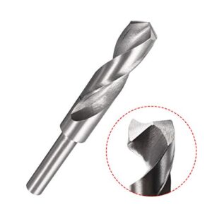 uxcell Reduced Shank Drill Bit 21mm High Speed Steel HSS 4241 with 1/2 Inch Straight Shank
