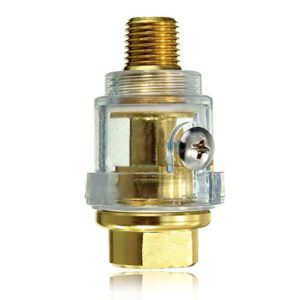 Beduan Automatic Mini In- Line Oiler, 1/4" NPT,Oil Lubricator for Air Compression