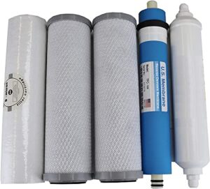 compatible apec ultimate complete 5 stage high capacity filter set for model ro-90 3/8” ro-hi ro reverse osmosis systems filter-max-90-38 3/8", 100% compatible + instructions and free tech support