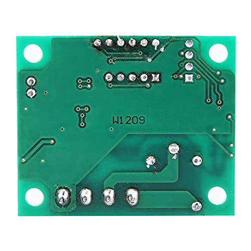 W1209 12V DC Digital Temperature Controller Board Micro Digital Thermostat -50-110°C Electronic Temperature Cool Temp Control Module Switch with 10A One-Channel Relay and Waterproof with LED Display