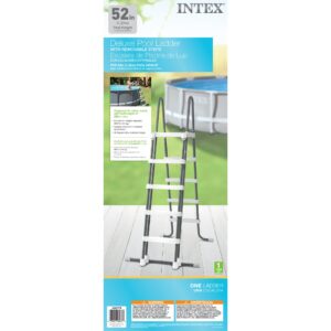 Intex 28077E Intex-52 Inch Ladder with Removable Steps Pool, 1 Size, Grey