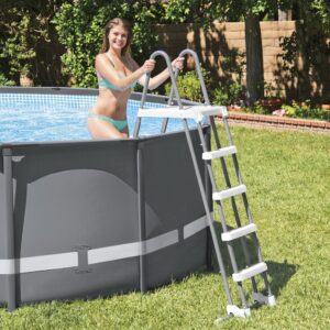 Intex 28077E Intex-52 Inch Ladder with Removable Steps Pool, 1 Size, Grey