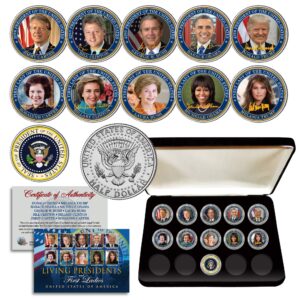 living presidents and first ladies jfk half dollar 11-coin set with box and coa