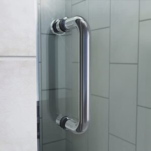 DreamLine Flex 38-42 in. W x 72 in. H Semi-Frameless Pivot Shower Door in Brushed Nickel