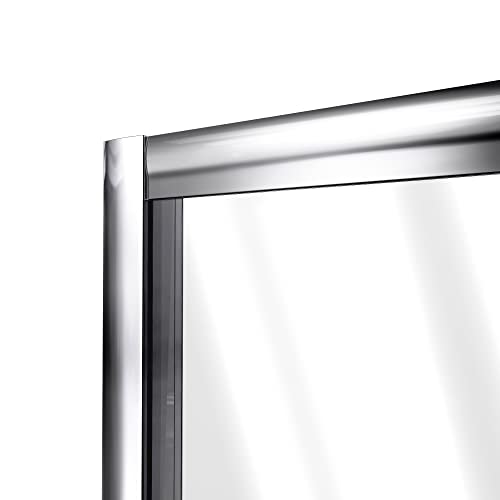 DreamLine Flex 38-42 in. W x 72 in. H Semi-Frameless Pivot Shower Door in Brushed Nickel