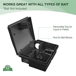 Mouse Bait Station | 4-Pack Indoor & Outdoor Mouse Bait Stations | Bait (Not Included) is Secured by Lock & Key | Pet & Child-Safe Alternative to Mouse Traps | for Mice Only - by Eco Pro Pest Control