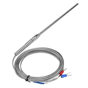 k type thermocouple, 0-400 high temperature sensor wire cable m8 thread 150mm probe 1 m 2 m 3 m 4 m 5 m (3m)