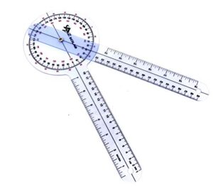 a2zscilab plastic 12" goniometer 360 degree isom physical therapy angle protractor ruler