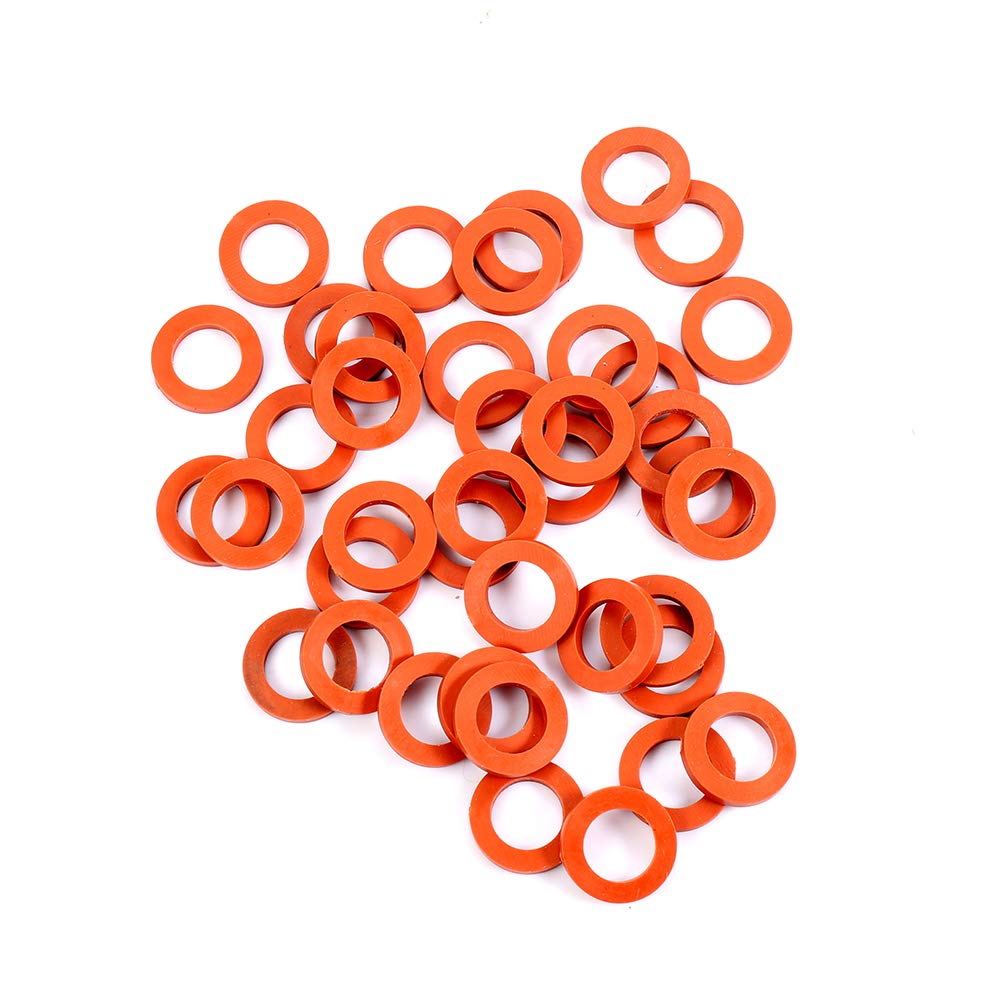 Garden Hose Washer Heavy Duty Rubber Washer, Fit All Standard 3/4" Garden Hose Fittings (40 Pieces)(red)