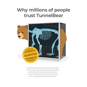 TunnelBear VPN | Wifi & Internet Privacy, Unlimited Data, 5 Devices | 1 Year | PC Code