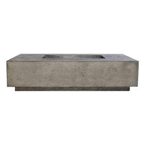 prism hardscapes tavola 4 fire table in pewter - ng