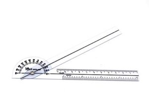 goniometer transparent orthopedic angle ruler plastic goniometer 360 degree for body measuring tape goniometer protractor ruler (economy gonio 6 inch)