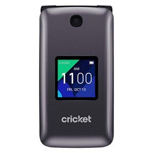 alcatel quickflip 4044c | 4g lte | hd voice flipphone | cricket unlocked for t-mobile & at&t, grey, 4gb