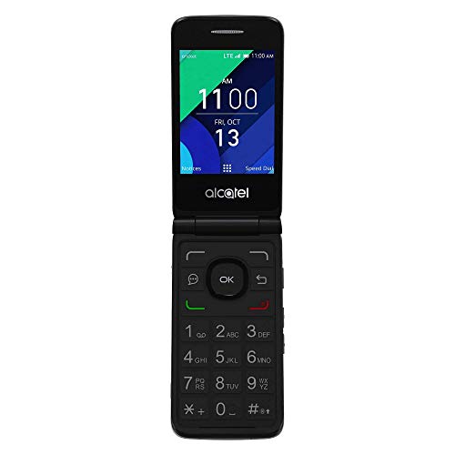 Alcatel QUICKFLIP 4044C | 4G LTE | HD Voice FlipPhone | Cricket Unlocked for T-Mobile & AT&T, Grey, 4GB