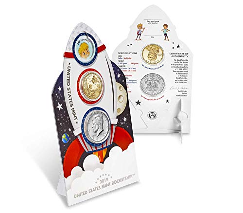 2019 Various Mint Marks Kennedy Half Dollar 2019 Rocketship 2 Coin Set Kennedy UNC and Proof Dollar Brilliant Uncirculated