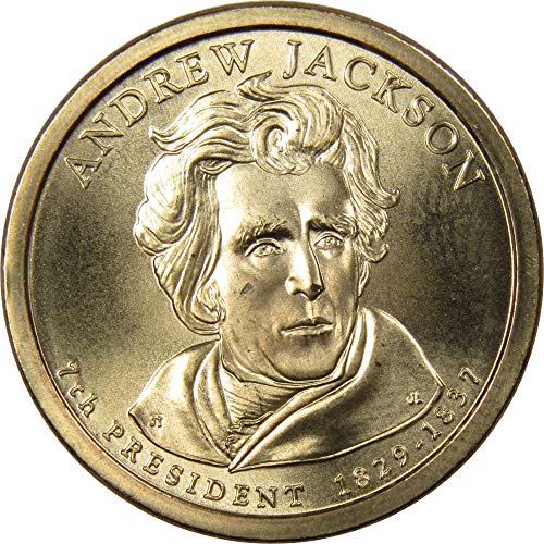 2008 Andrew Jackson Presidential Dollar Uncirculated $1 Missing Edge Lettering