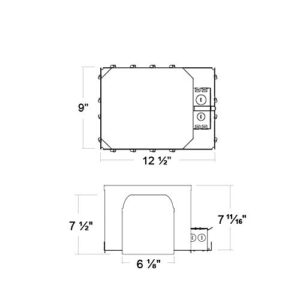 AH Lighting 6 Inch LED Fire Rated Housing New Construction Recessed Can, UL Fire Ratings Up to 2 Hours, Airtight, Insulated and Non Insulated Ceilings