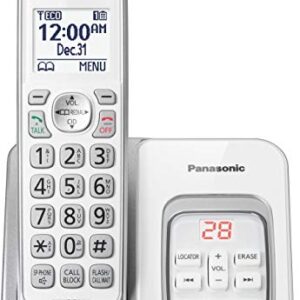 Panasonic KX-TGD530W Cordless Phone with Answering Machine - 1 Handset (Renewed)