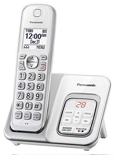 Panasonic KX-TGD530W Cordless Phone with Answering Machine - 1 Handset (Renewed)