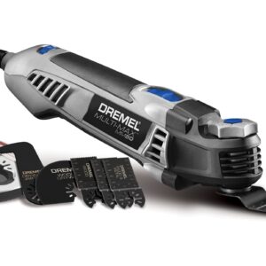 Dremel MM50-01 Multi-Max Oscillating DIY Tool Kit with Tool-LESS Accessory Change- 5 Amp, 30 Accessories- Compact Head & Angled Body- Drywall, Nails, Remove Grout & Sanding, 17.2 x 4.2 x 10.5"`