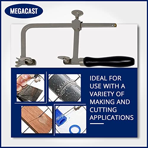 Megacast GERMAN STYLE JEWELERS SAW FRAME with 144 ASSORTED JEWELERS SAW BLADES