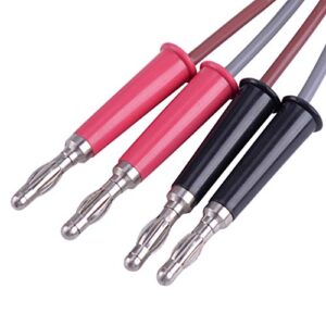 beler 4 Wires Type Microresistivity Test Lead Cable Kelvin Clip LCR Clamp