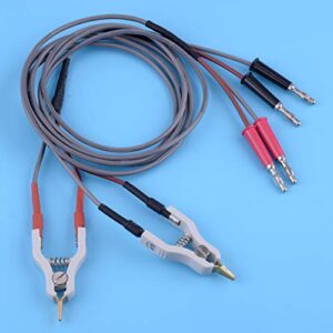 beler 4 Wires Type Microresistivity Test Lead Cable Kelvin Clip LCR Clamp