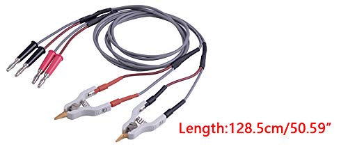 beler 4 Wires Type Microresistivity Test Lead Cable Kelvin Clip LCR Clamp