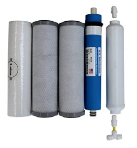 compatible apec ultimate complete 5 stage high capacity filter set for model roes-75 ro reverse osmosis systems filter-max-es75, 100% compatible + instructions and free tech support, provided by alton