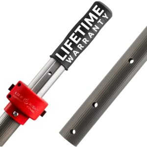 [ patented ] protuff pool pole, telescopic 16ft - never sticks or slips - lifetime, no cost replacements - heavy duty telescoping pool poles for cleaning - premium pool cleaning equipment