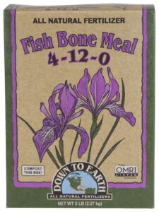 down to earth organic fish bone meal fertilizer mix 4-12-0, 5 lb