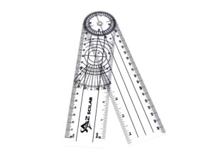 a2zscilab plastic 8" spinal goniometer 360 degree isom physical therapy angle protractor ruler