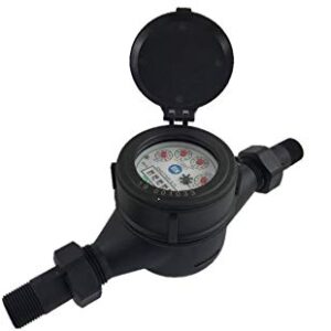 DAE MJP-75 NSF61 Non Lead Potable Plastic Water Meter, 3/4" NPT Couplings, Gallon