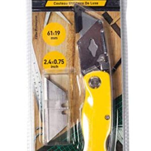 Jacent Deluxe Pocket Utility Knife With 5 Extra Blades, 1 Pack