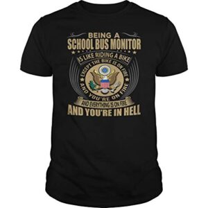 being a school bus monitor - job shirt black