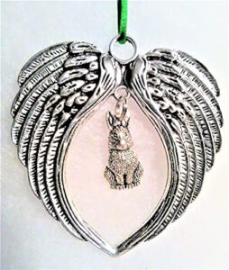 bunny loss memorial angel wings ornament keepsake sympathy gift for pet owner