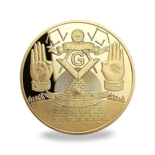 JYGCOIN Masonic Coin Master Mason Freemason Lodge Family Map Working Tools