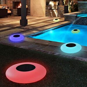 blibly swimming pool lights solar floating light with multi-color led waterproof outdoor garden lights…