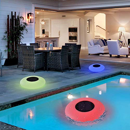 Blibly Swimming Pool Lights Solar Floating Light with Multi-Color LED Waterproof Outdoor Garden Lights…