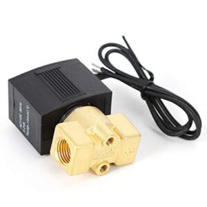 1/4" 110-120V AC Brass Solenoid Valve Gas Water Air N/C Electric Solenoid Valve NPT Gas Water Air Normally Closed