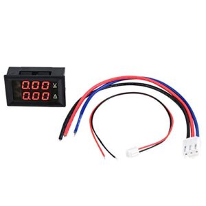 digital voltmeter ammeter 3 digit dc 0-100v 50a/100a voltmeter ammeter gauge dual led panel red blue(1)