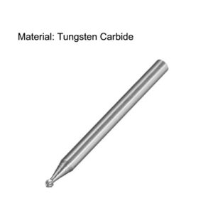 uxcell Tungsten Carbide Rotary Files 1/8" Shank, Single Cut Ball Shape Rotary Burrs Tool 2mm Dia, for Die Grinder Drill Bit Alloy Steel Hard Metal Carving Polishing Engraving, 2pcs